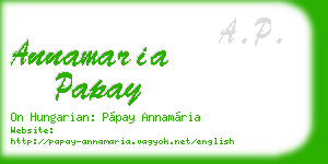 annamaria papay business card