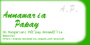 annamaria papay business card